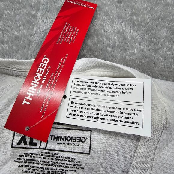 Star Wars Men's Resistance T-Shirt White Gray Print Front Logo Size XL - Picture 5 of 10